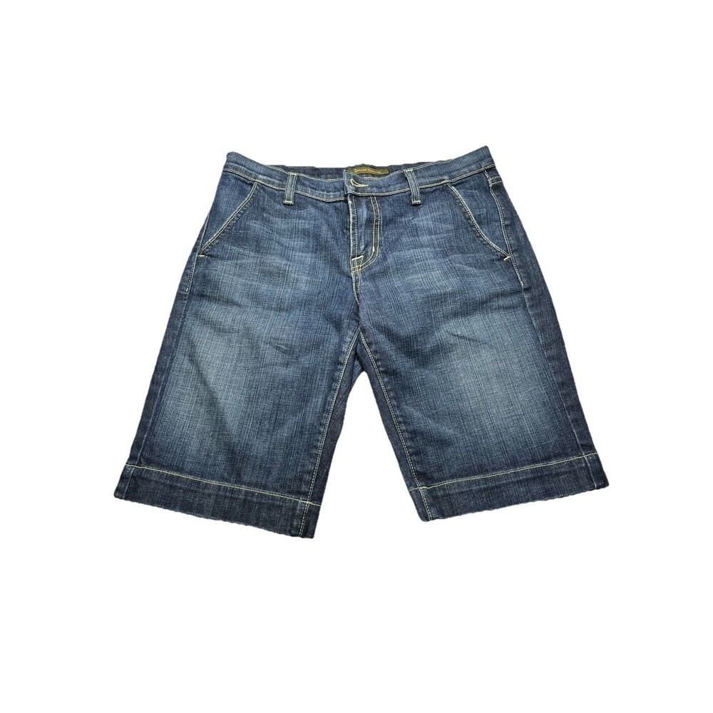 David Kahn Denim Bermuda Shorts Womens Size 29 Medium Wash Y2K Stretch Jeans
